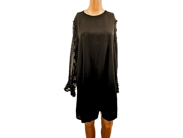 Robe noire manches longues Shein