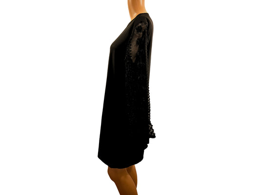 Robe noire manches longues Shein