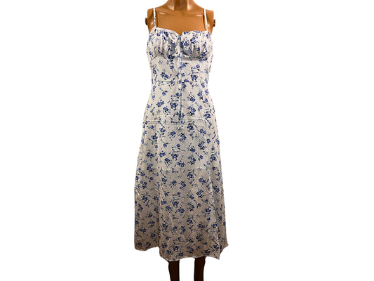 Robe mi-longue d'été imprimée florale