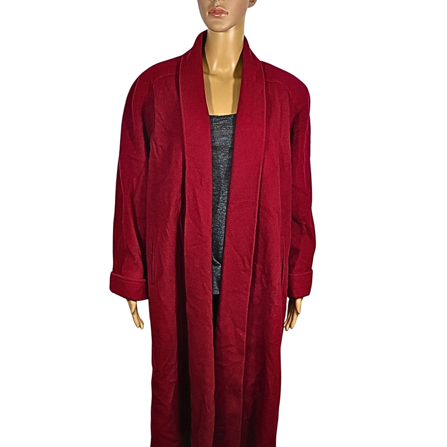 3 Suisses Long red coat