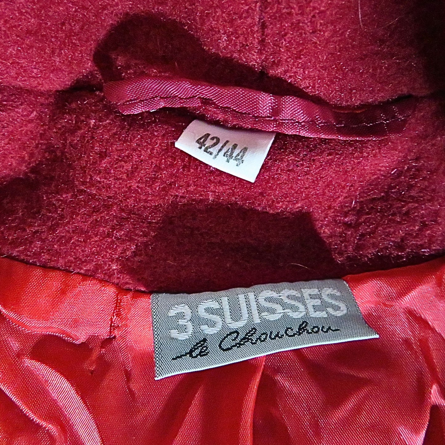 3 Suisses Long red coat