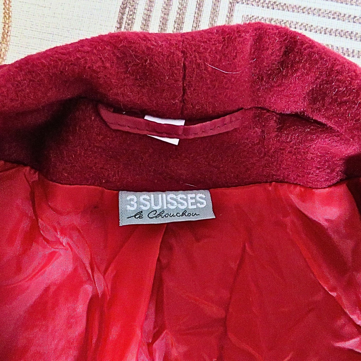 3 Suisses Long red coat