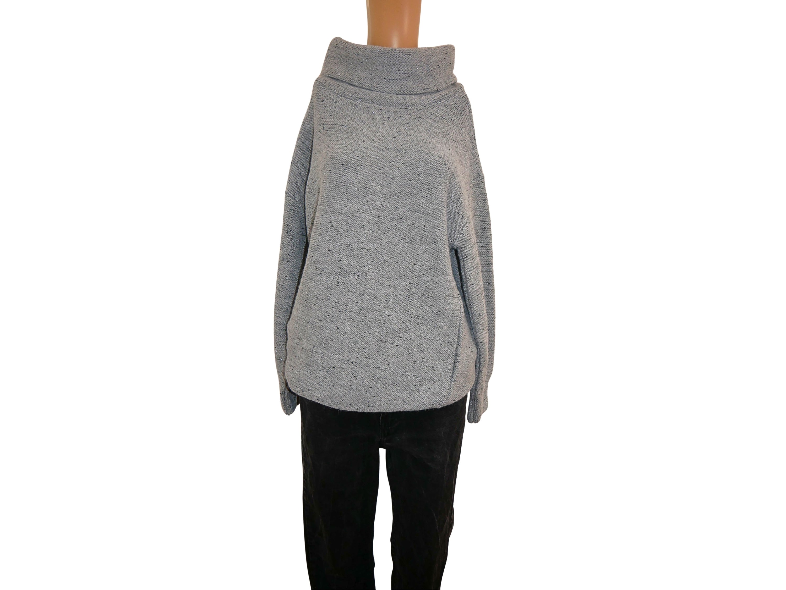 Pull à col bénitier pour femme, col roulé chauve-souris, manches longues