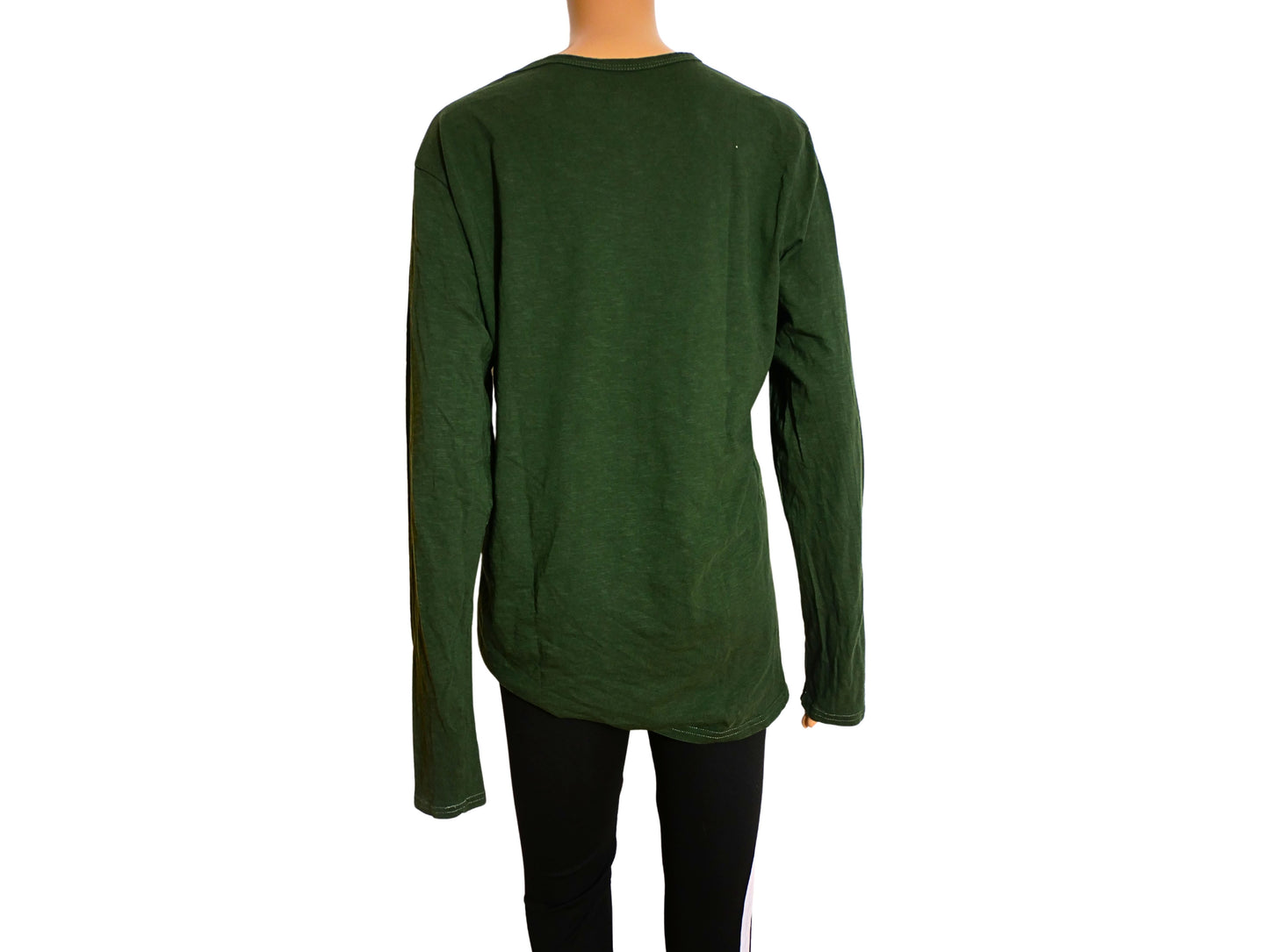 Sweat-shirt surdimensionné vert à manches longues pour femme