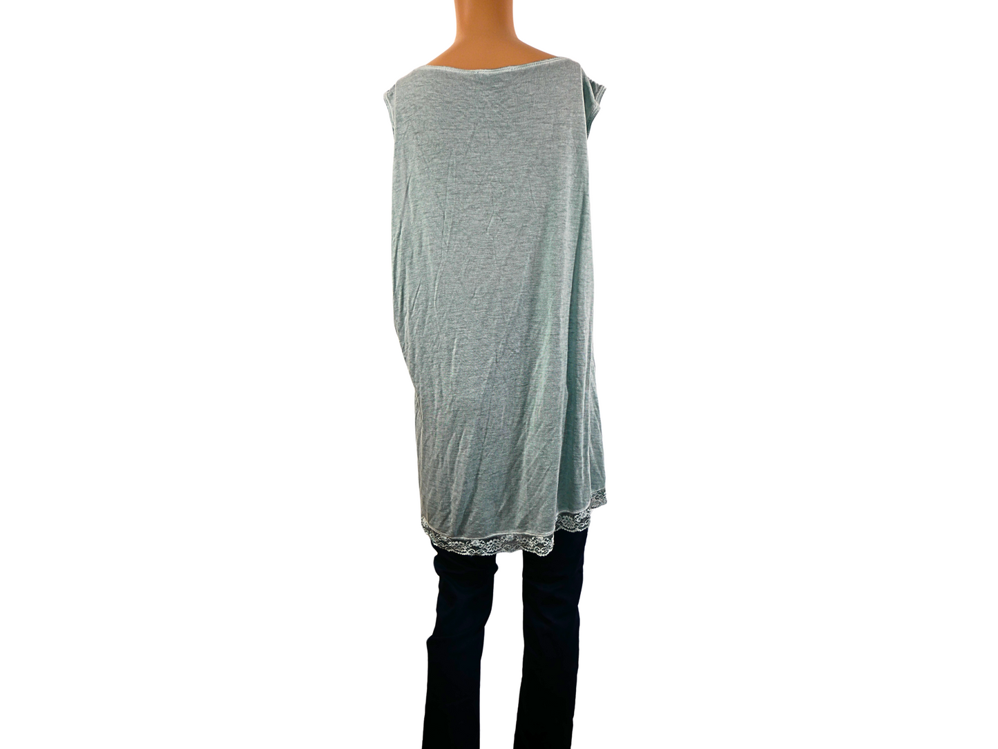 Top long fluide gris