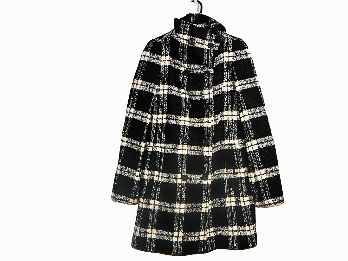 Camaieu Checked wool coat