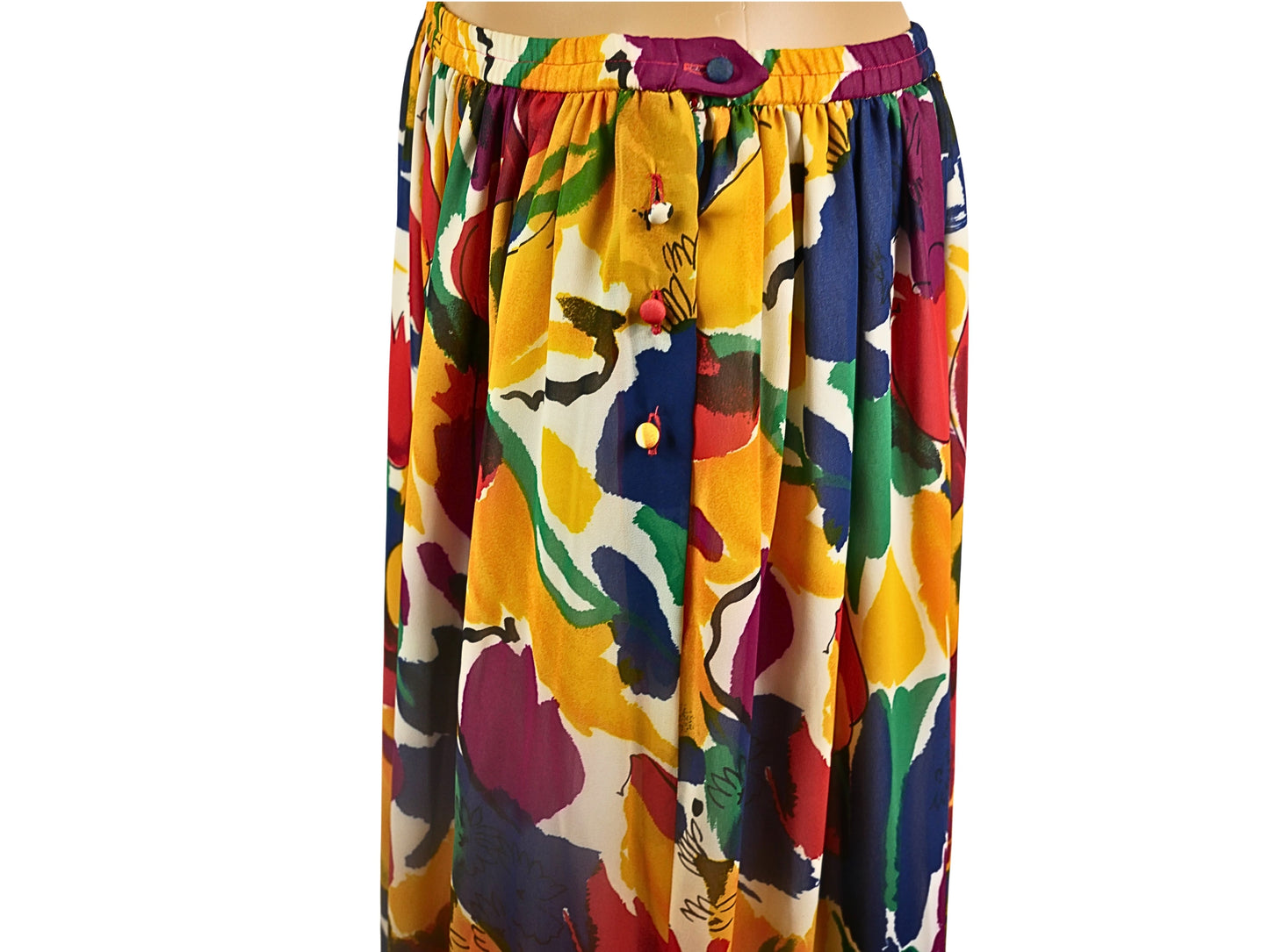 Vintage multi-colored midi skirt