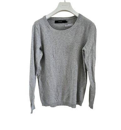 pullover gris aux manches longues Vero moda pour femme