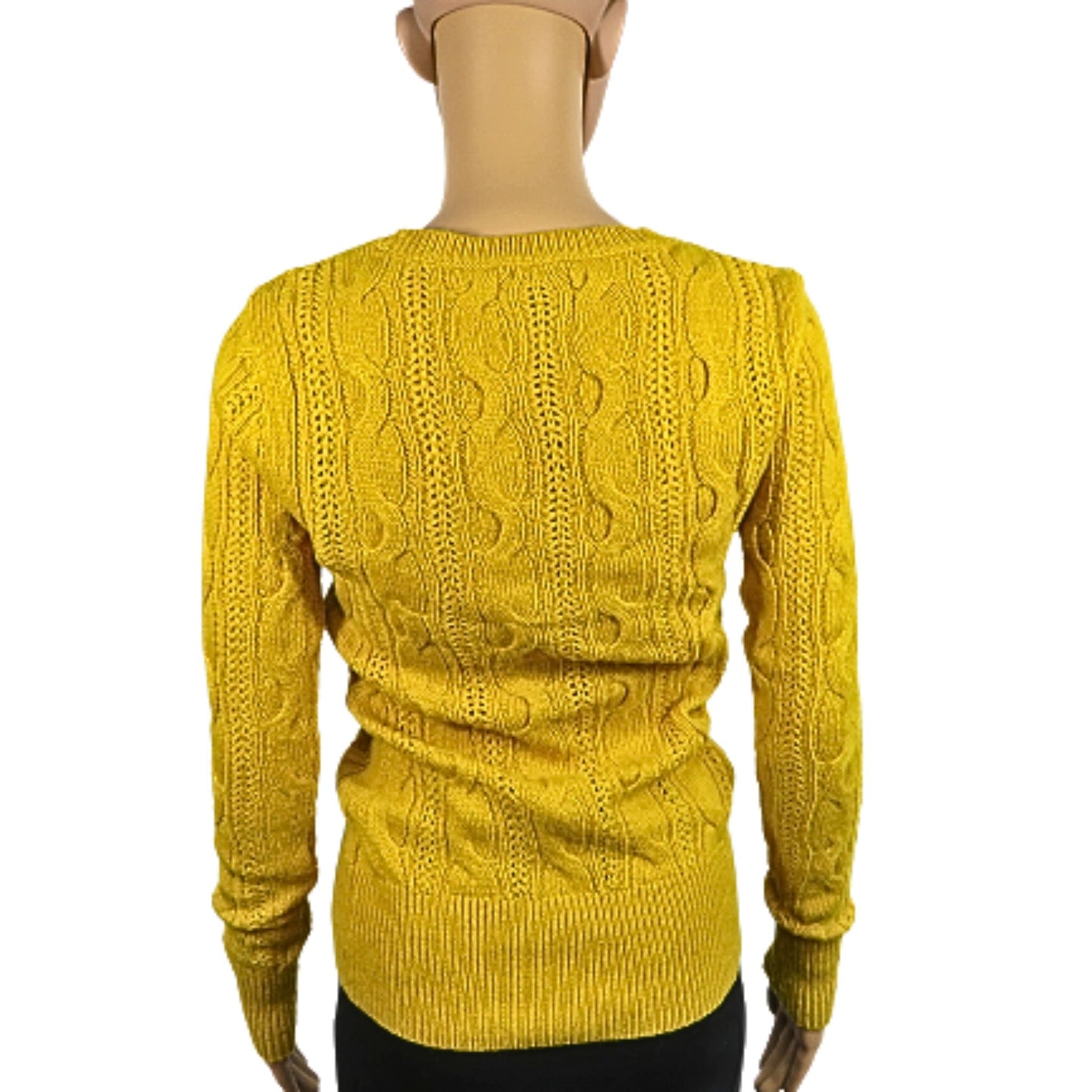 Aphorism Zopfstrickpullover aus Wolle