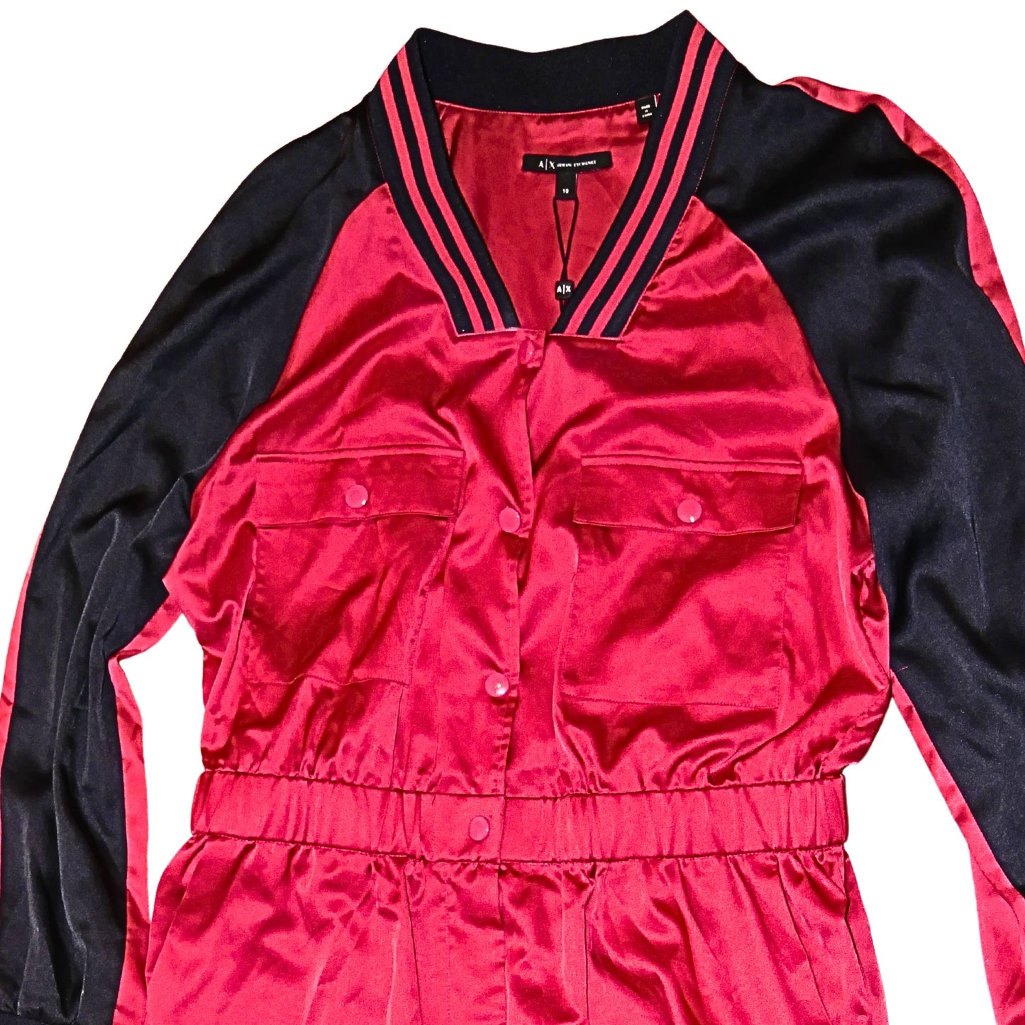 Roter und schwarzer Overall von Armani Exchange