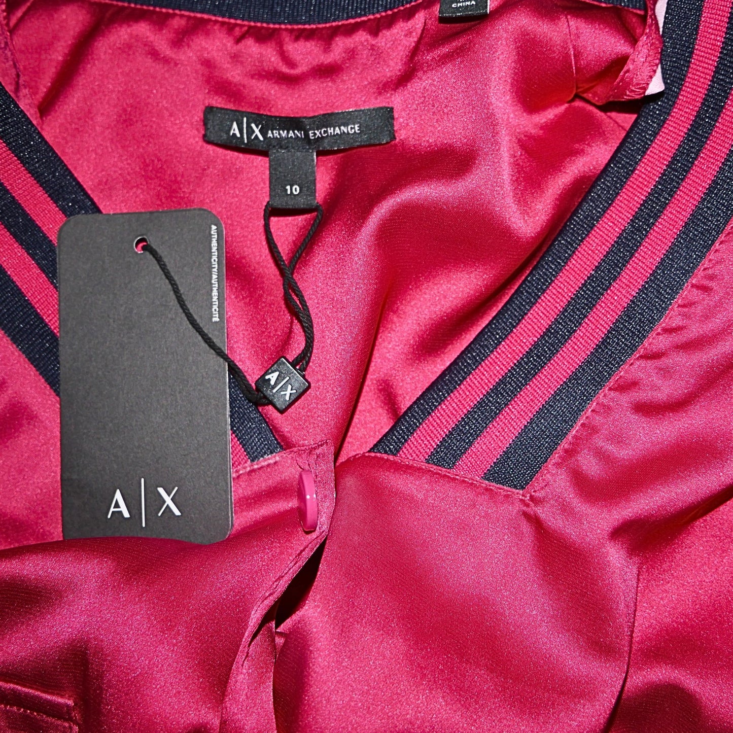 Armani Exchange Red and Black Jumpsuit