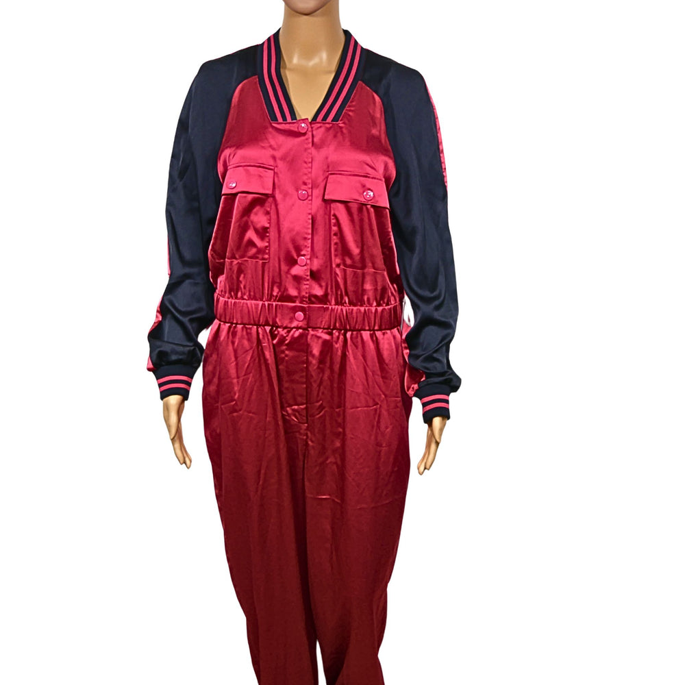 Armani Exchange Red and Black Jumpsuit