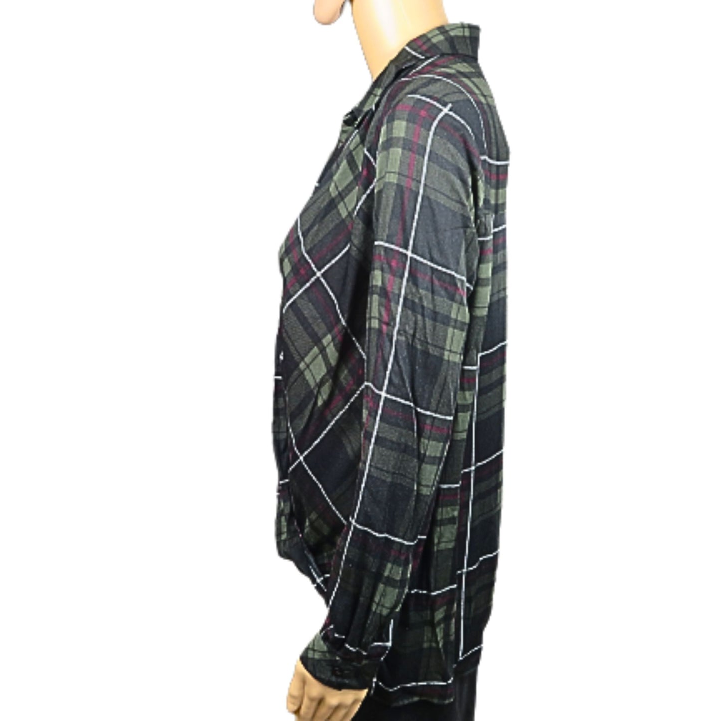 Bershka Double-breasted checked shirt