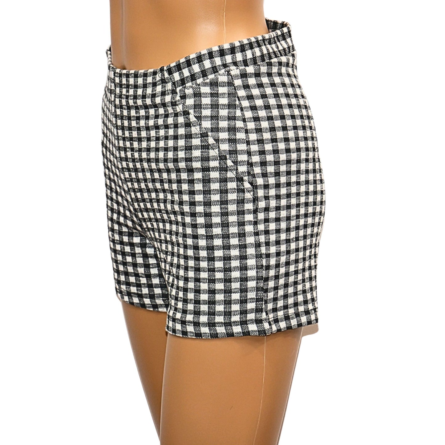 Bershka Checked mini shorts