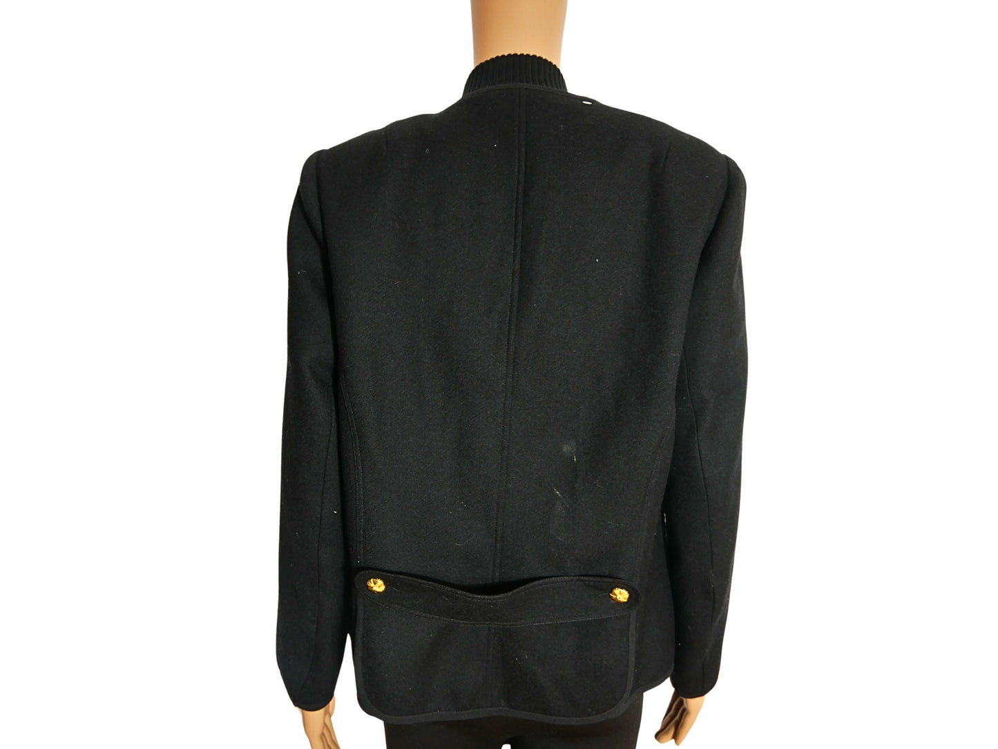 Schwarzer Vintage-Blazer aus den 80ern für Damen