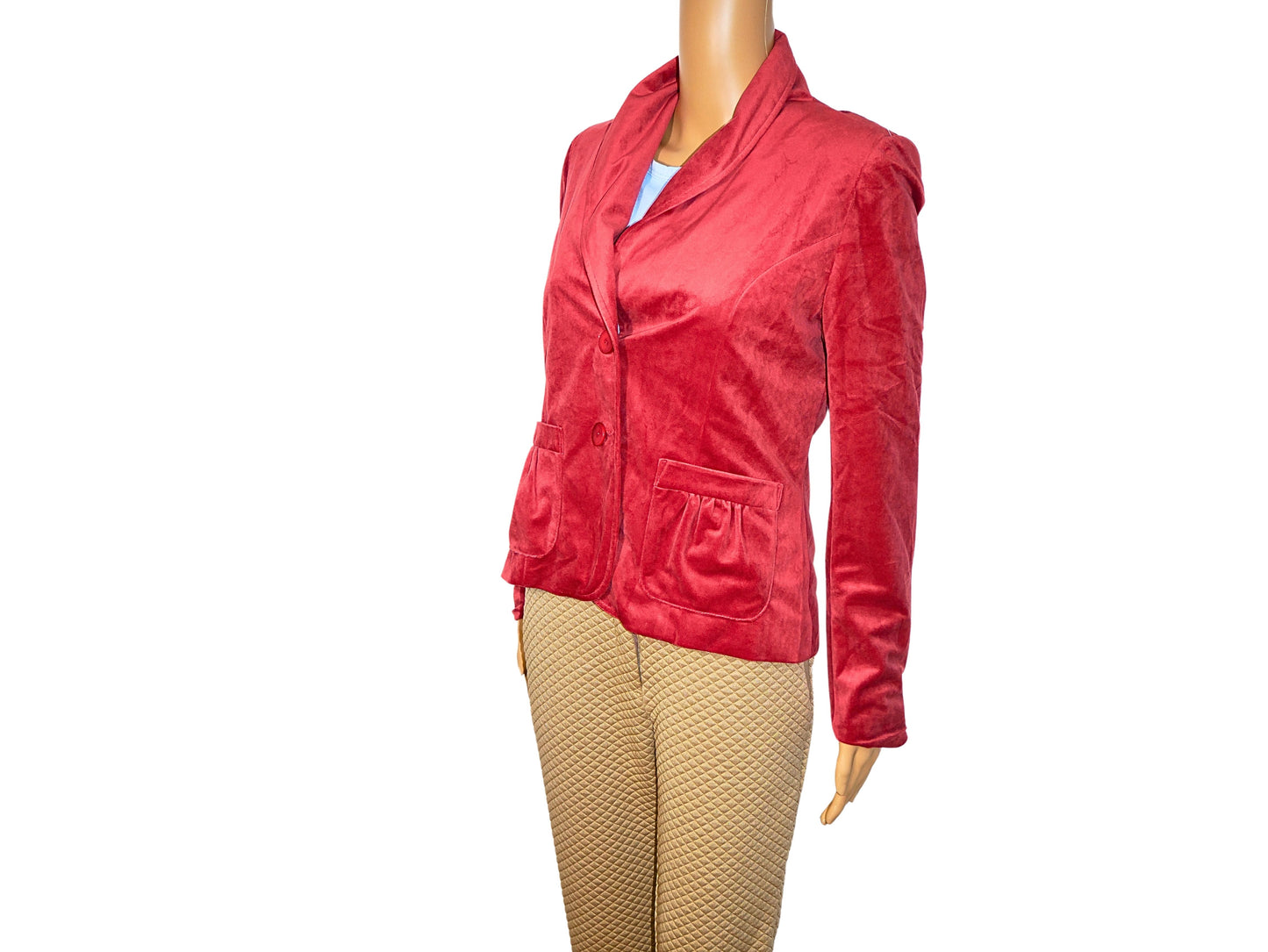 Blazer rouge en velours Quiosque pour femme