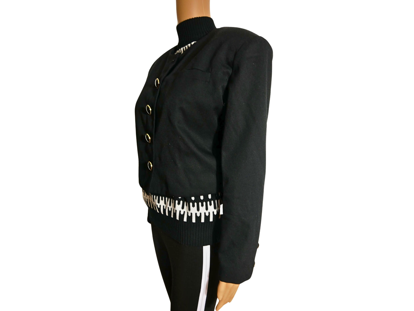 Blazer vintage noir des année 90 pour femme