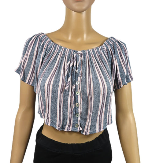 PULL&amp;BEAR Striped crop top