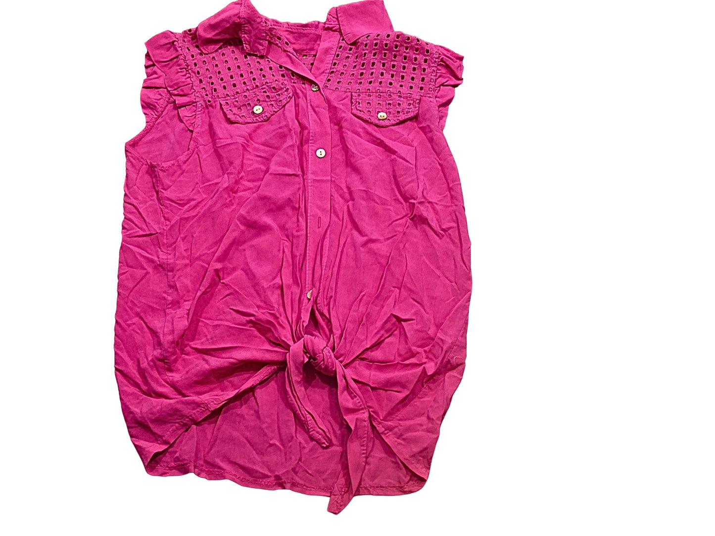 Tied fuchsia blouse for women