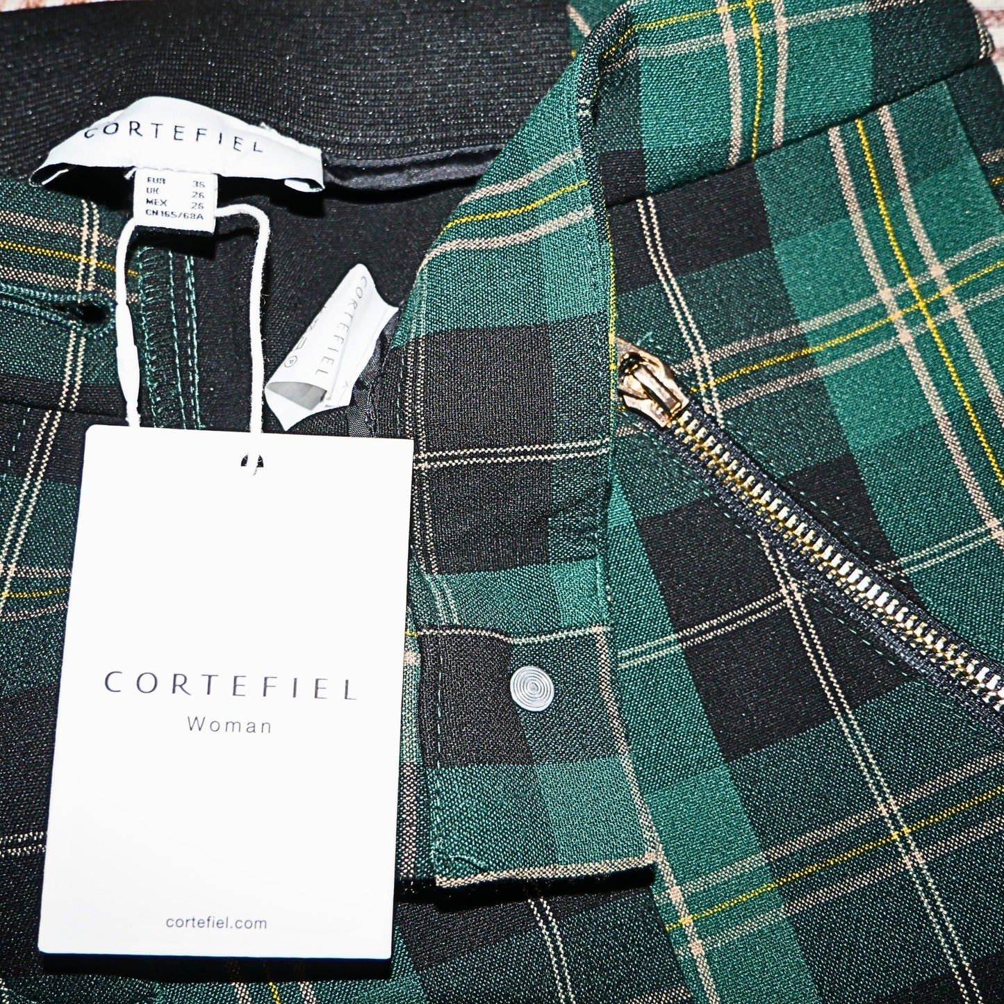 CORTEFIEL Checked printed pants