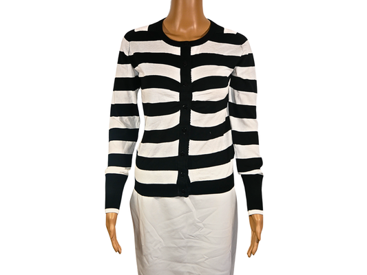 CULTURE Cardigan noir et blanc pour femme