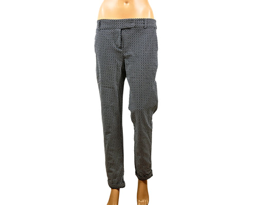 Pantalon de ville imprimé bleu Camaieu