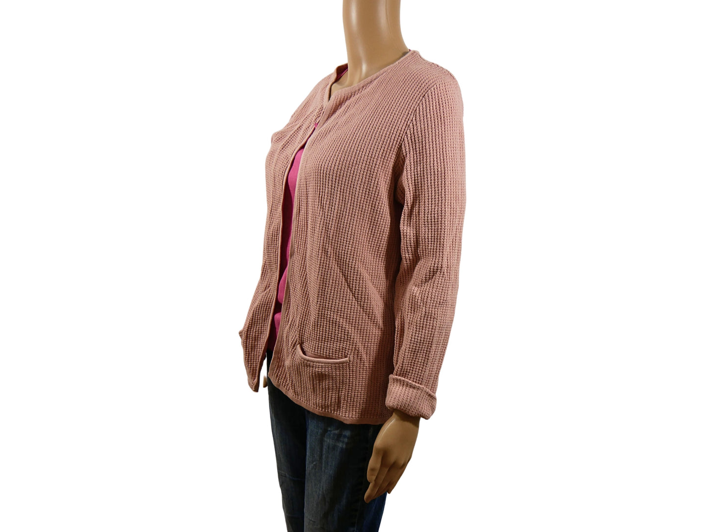 Cardigan en maille rose pour femme