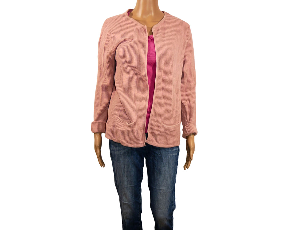 Cardigan en maille rose pour femme