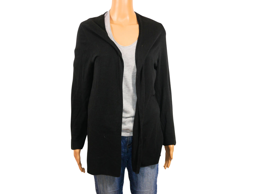 Cardigan long noir en maille fine Street One