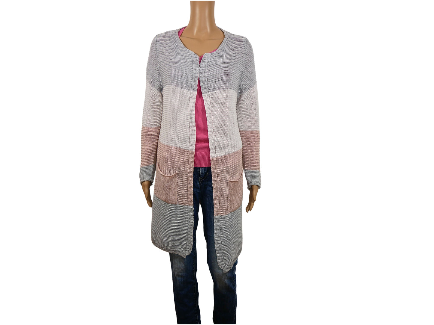 Cardigan long multicolor pour femme
