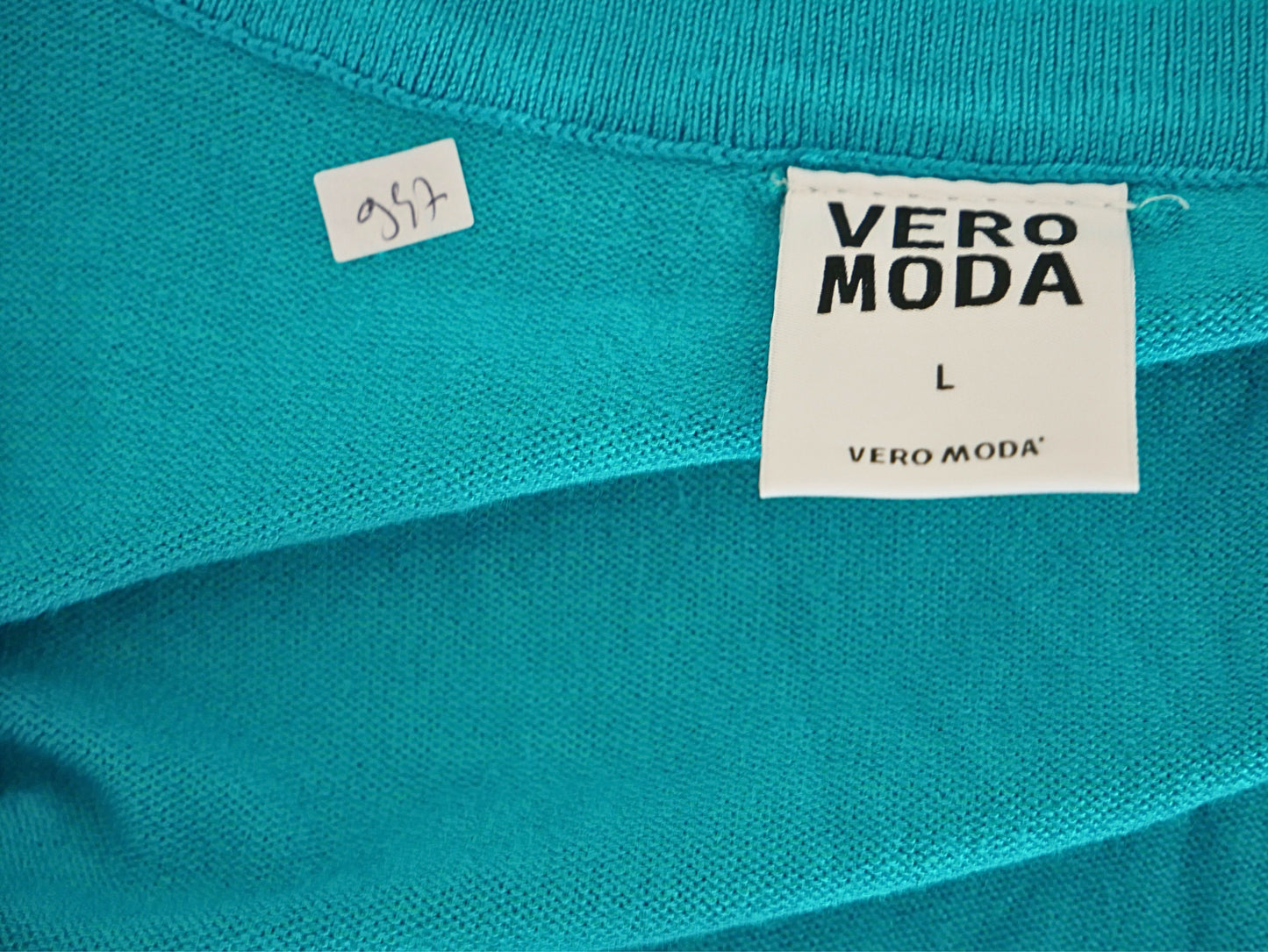 VERO MODA women's long-sleeved blue cardigan