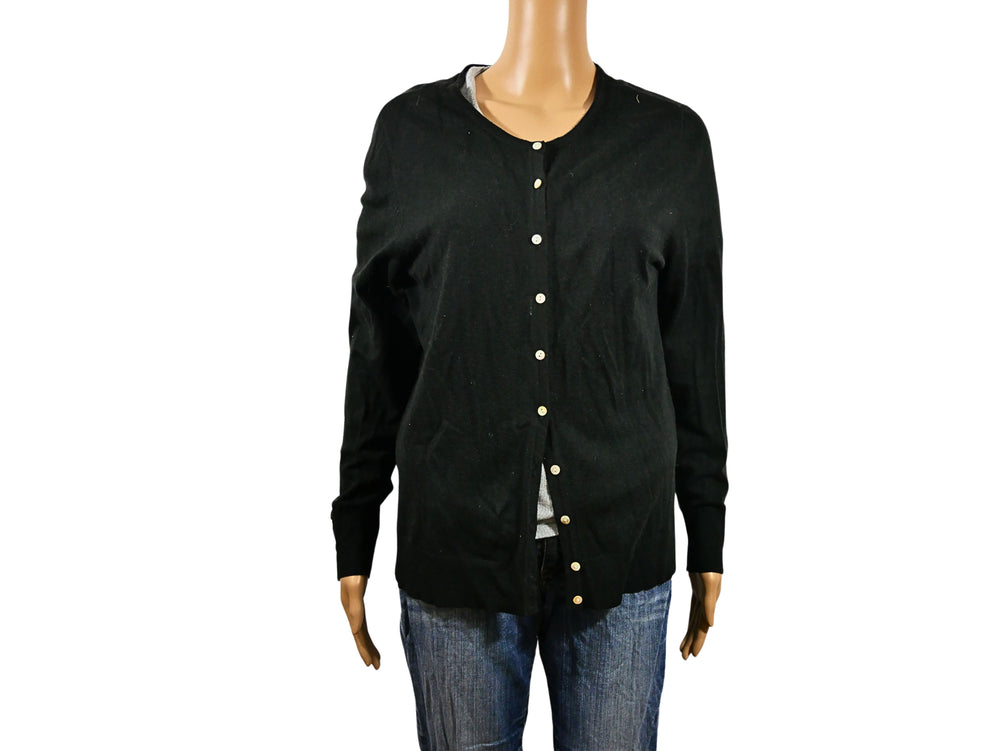 Cardigan noir boutons dorés C&A