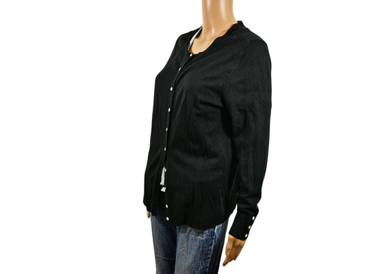 Cardigan noir boutons dorés C&A