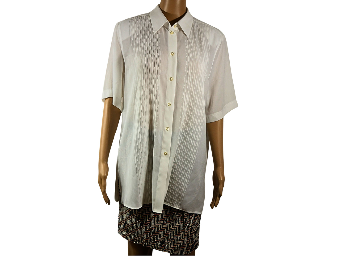 Women's vintage white button-down shirt