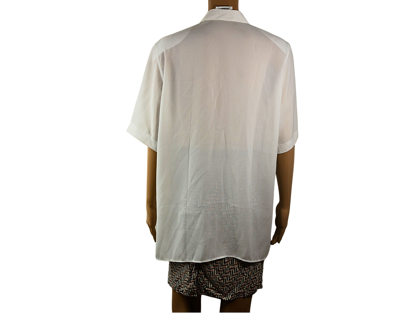 Women's vintage white button-down shirt