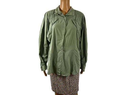 Vintage solid color long sleeve shirt
