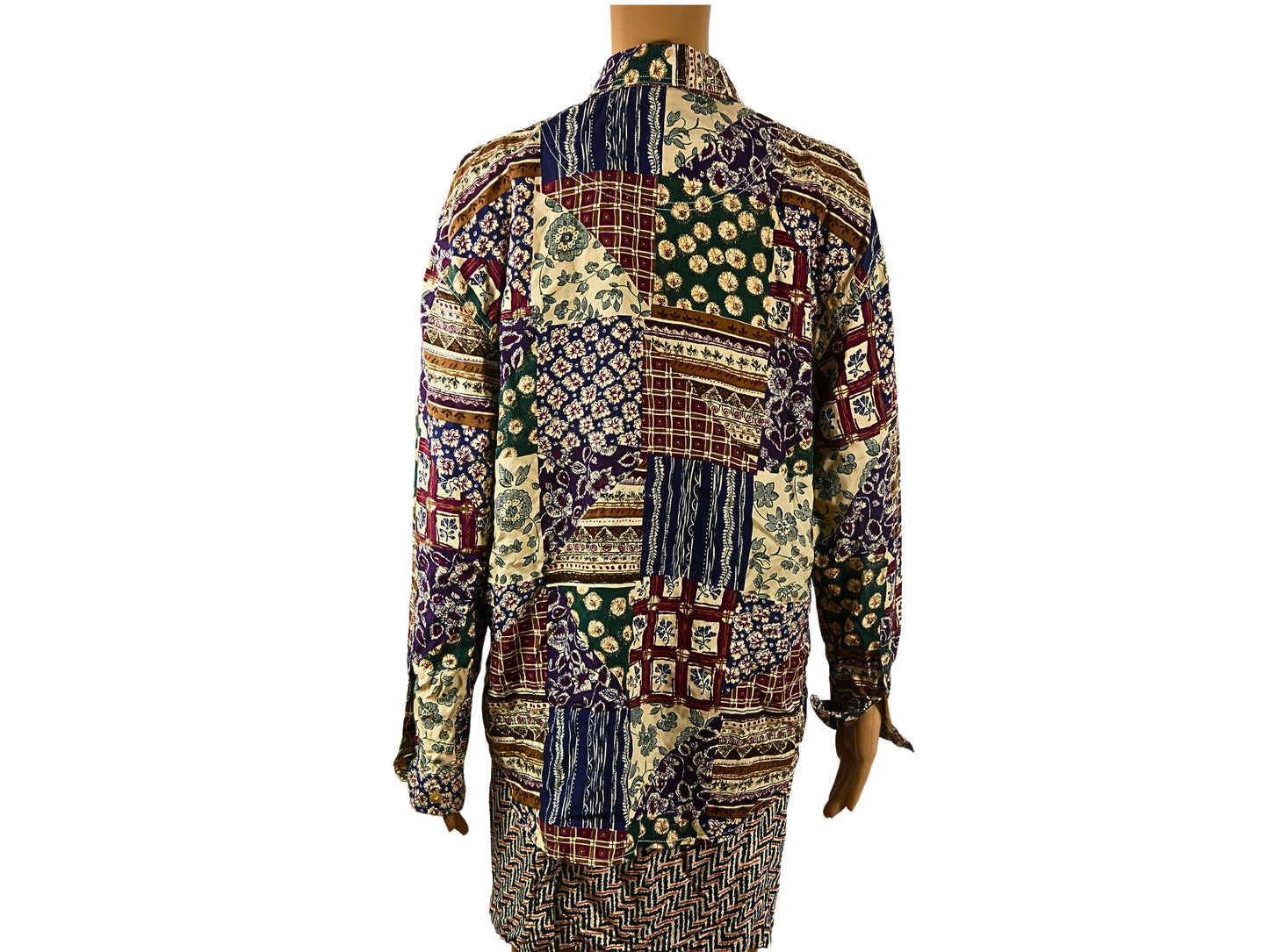 Chemise vintage des années 90 a manches longues avec imprimé