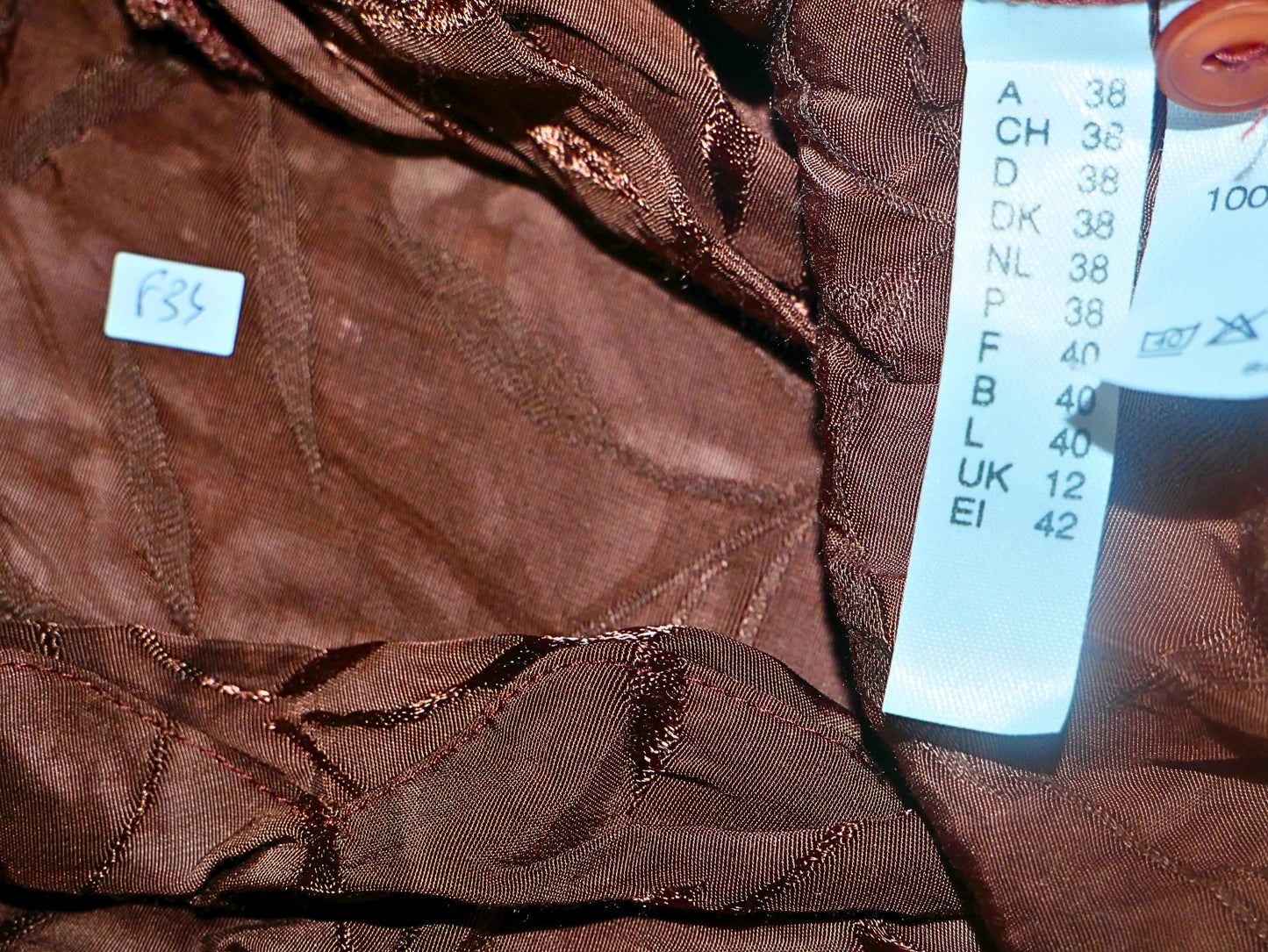 Braunes Vintage-Hemd mit kurzen Ärmeln und Tiermuster für Damen