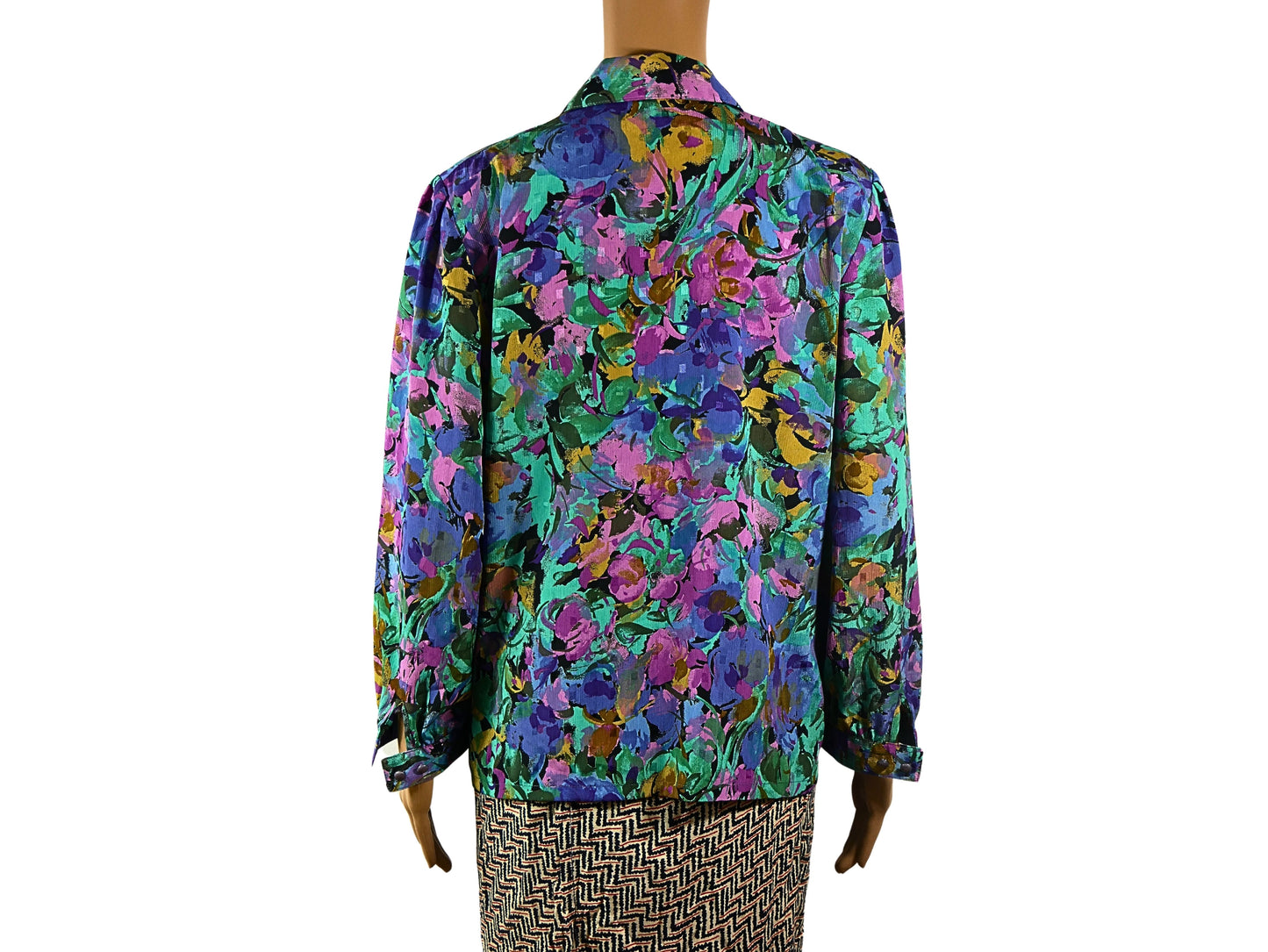 Chemise vintage multicolore à fleur