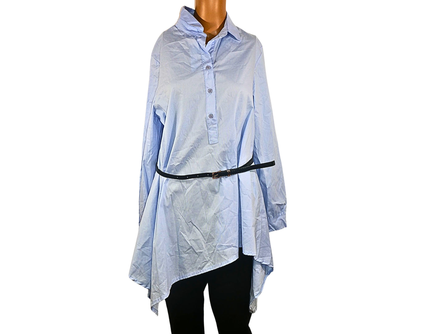 Long asymmetrical shirt for women