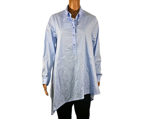 Long asymmetrical shirt for women