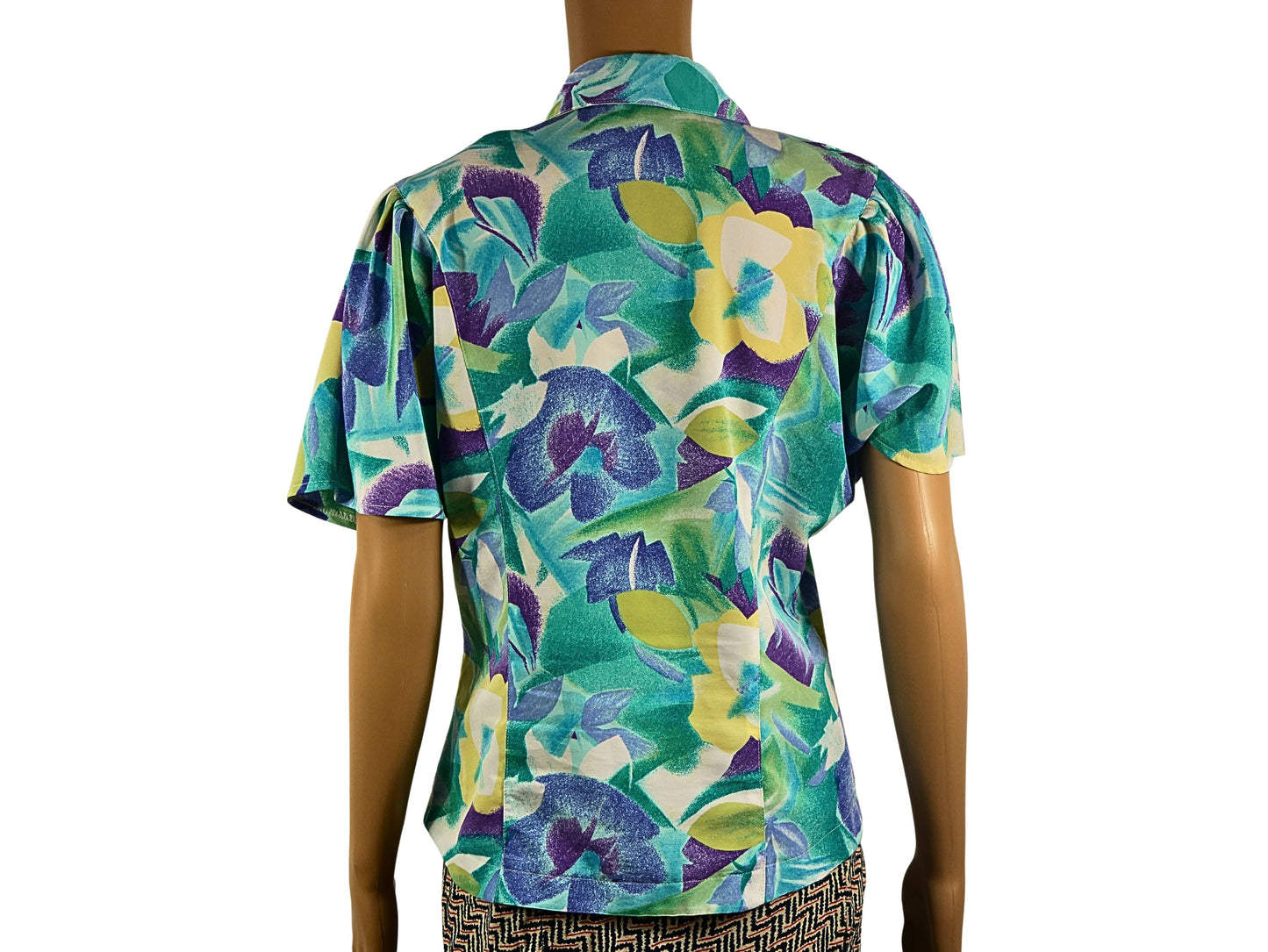 Chemisier vintage imprimé floral pour femme