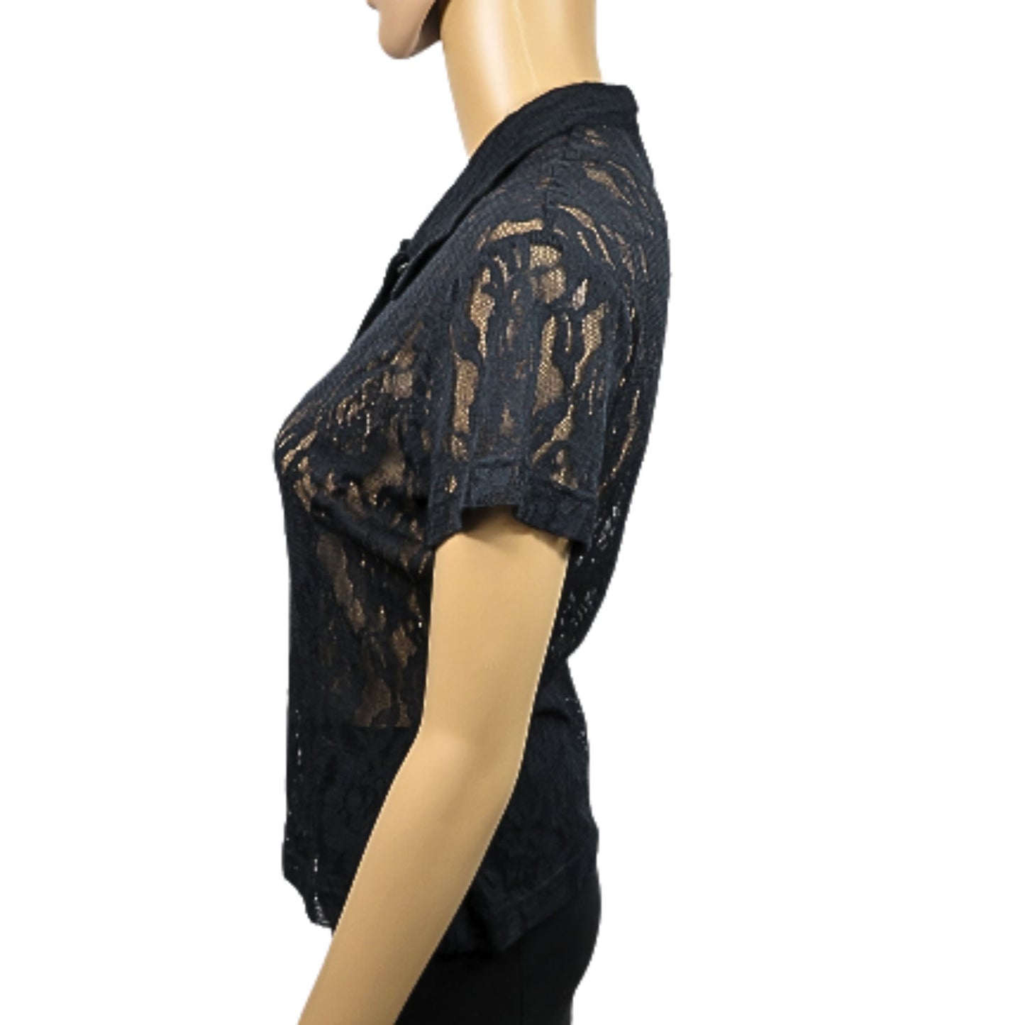 Wallis Buttoned lace top