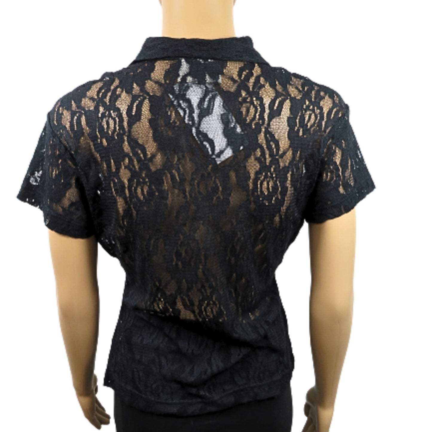 Wallis Buttoned lace top