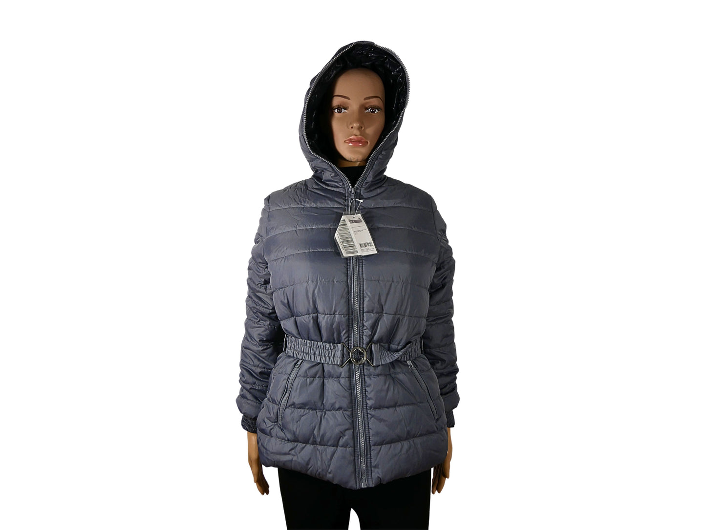 Doudoune à capuche grise pour femme Sisley