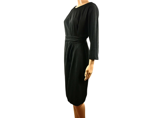 Robe fourreau mi-longue noire City Goddess