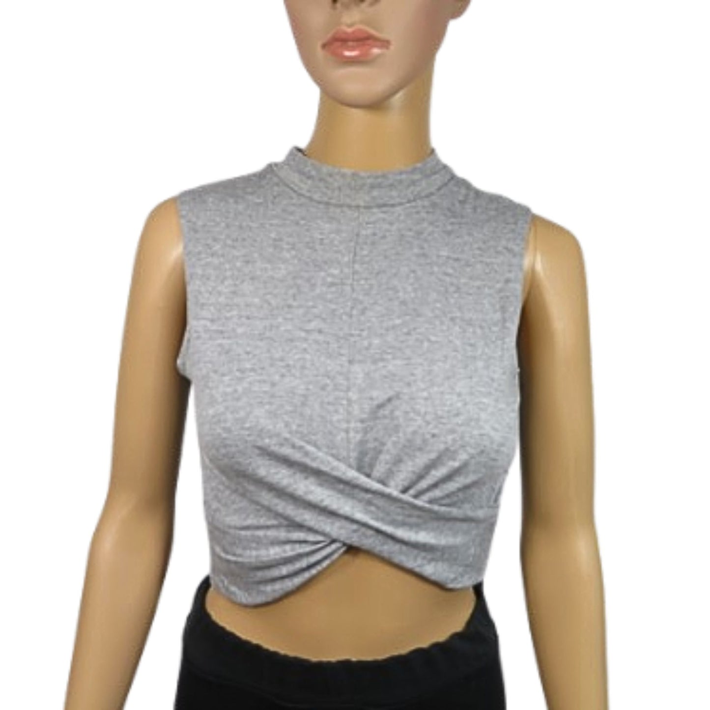 Topshop Heather gray crop top