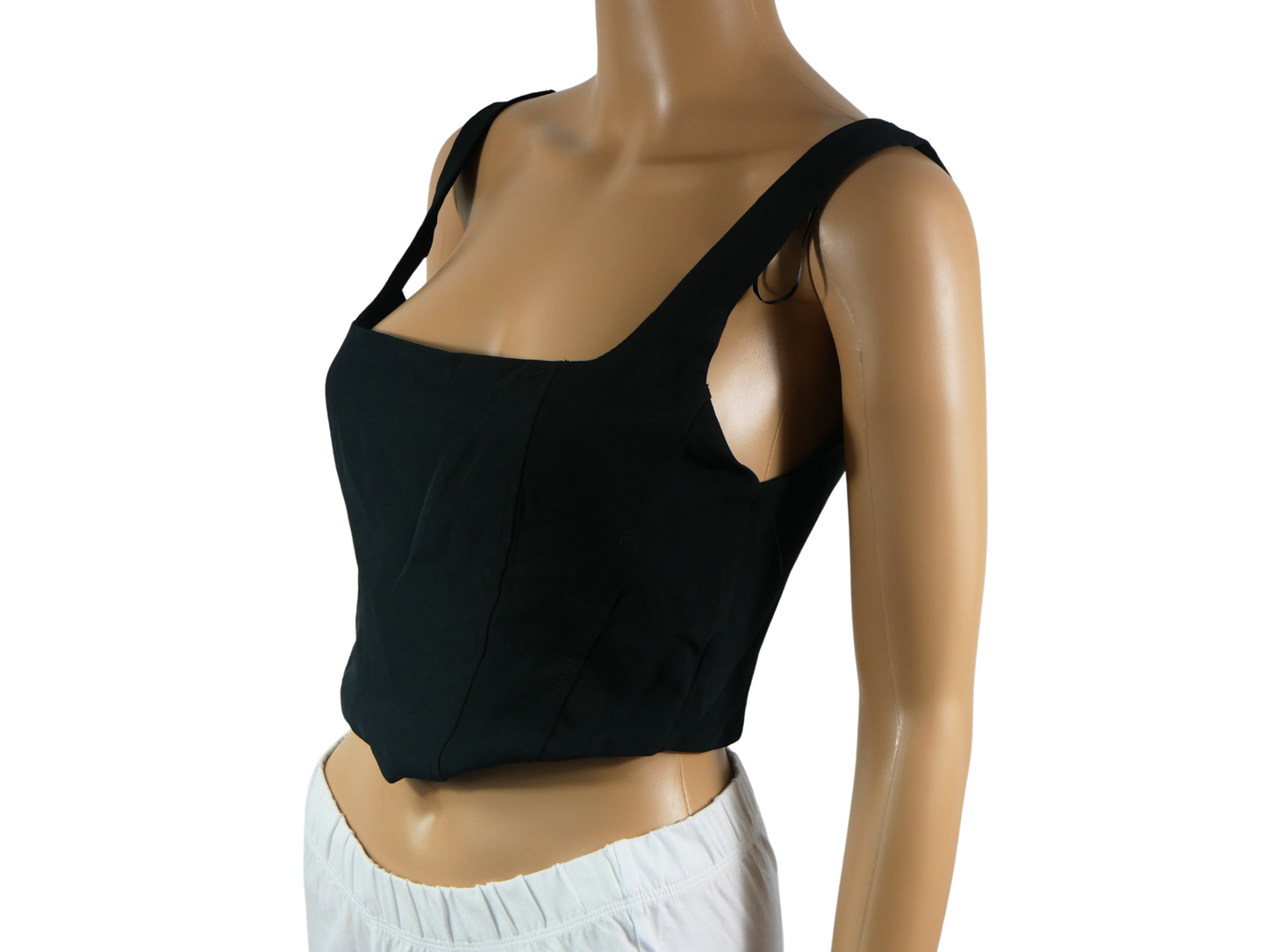 Black crop top STRADIVARIUS corset