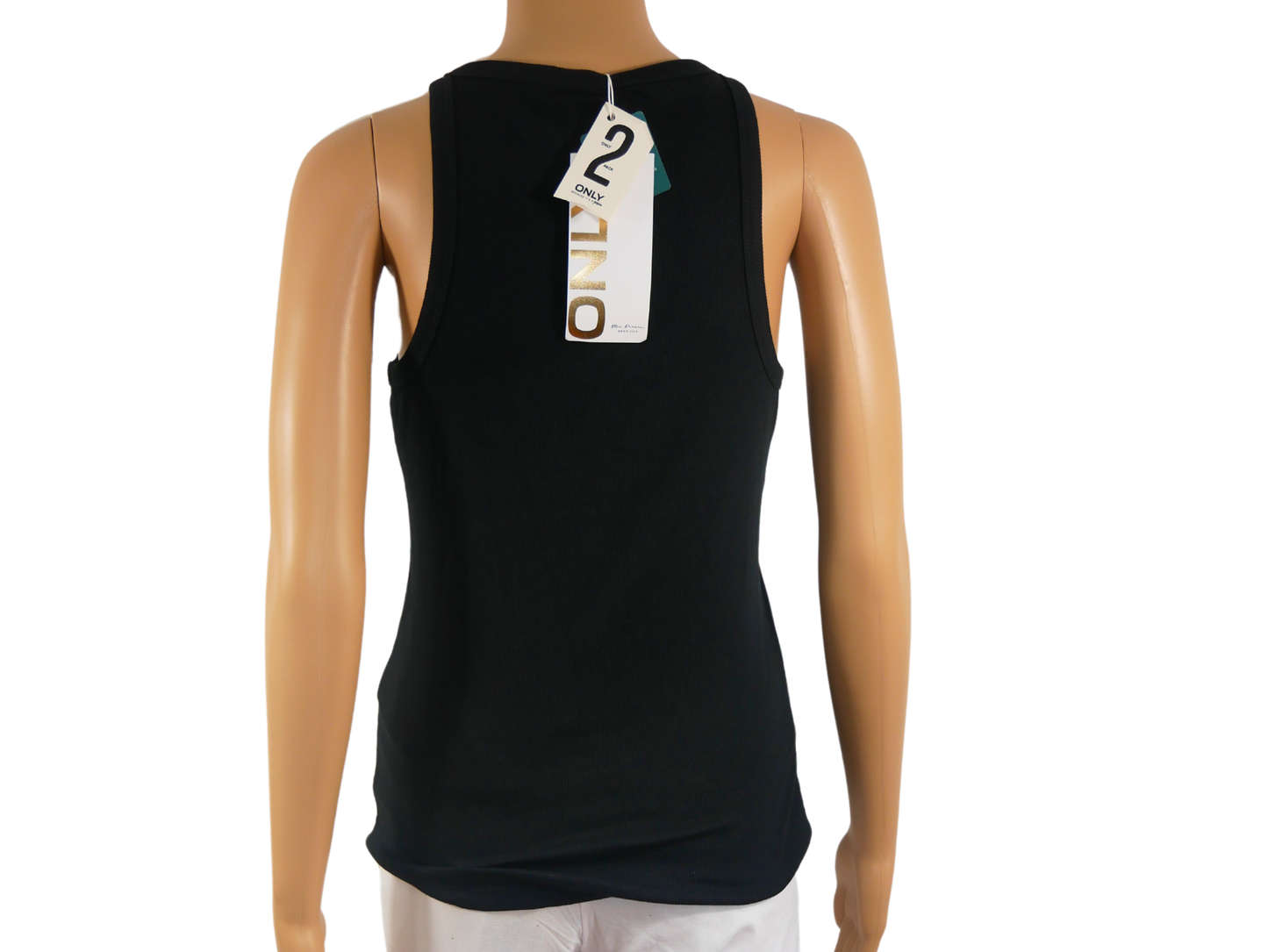 ONLY black solid color tank top for women