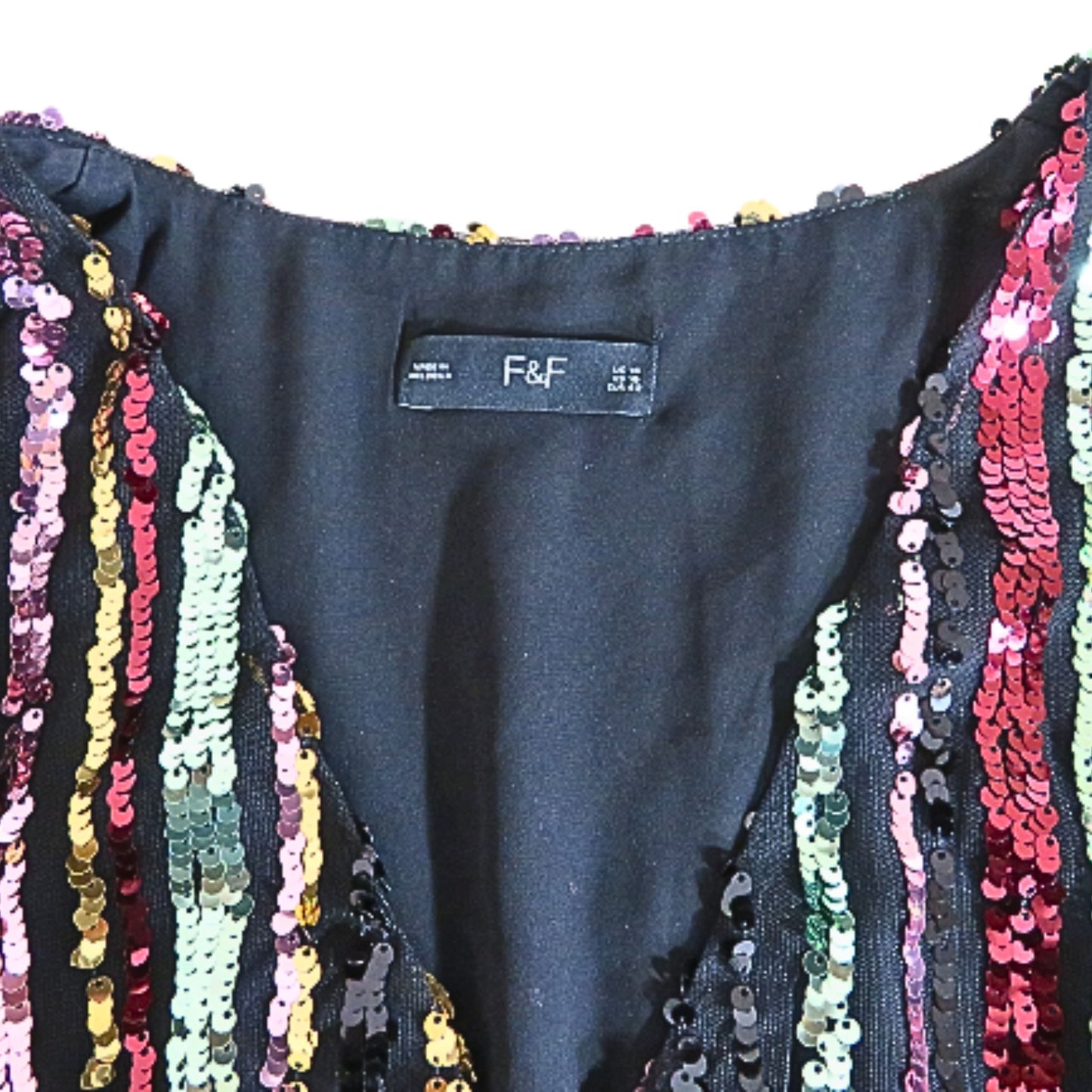 F&F Robe cache-cœur à paillettes